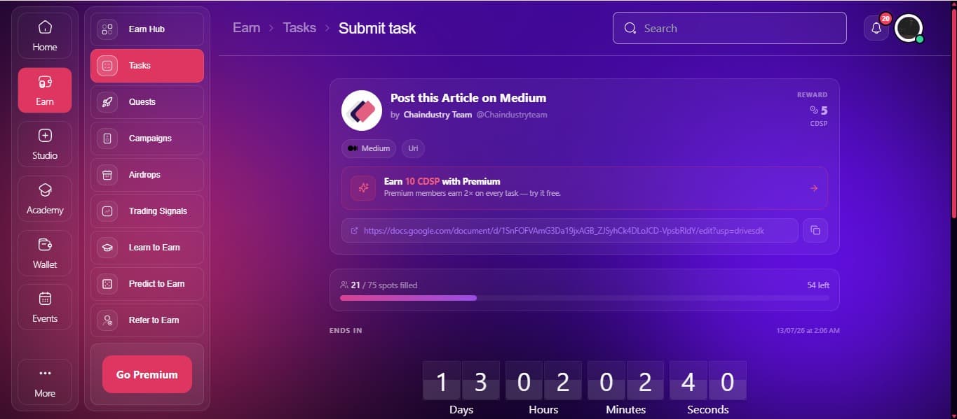 Task Detail Page